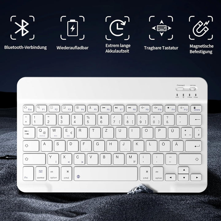 Hülle mit Tastatur für iPad Air 11 Zoll 2026/2025/2024, für iPad Air 10,9 2022/2020 5./4. Generation