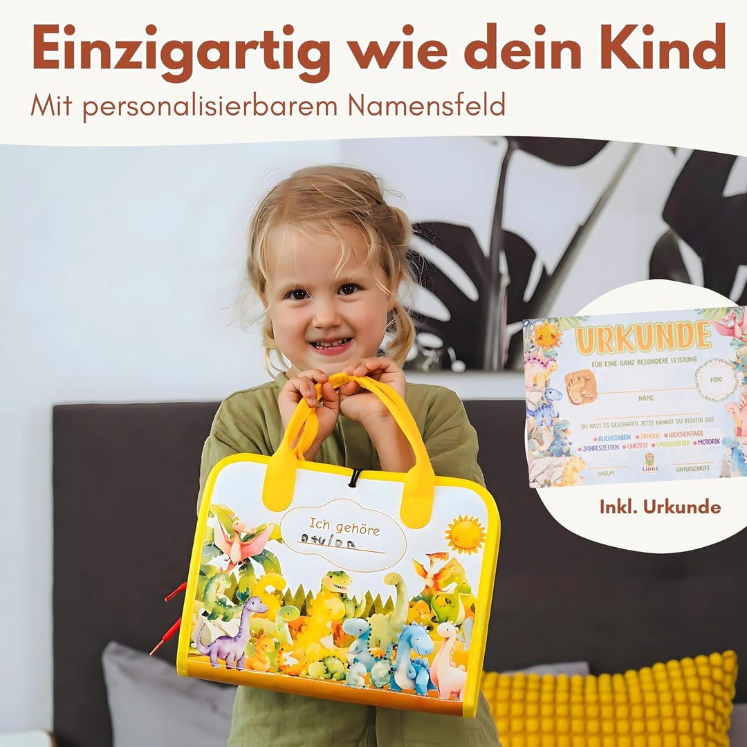 Lion’s Collection Montessori Busy Board Deutsch ab 3 Jahre – Busy Book & Activity Board für Kinder –