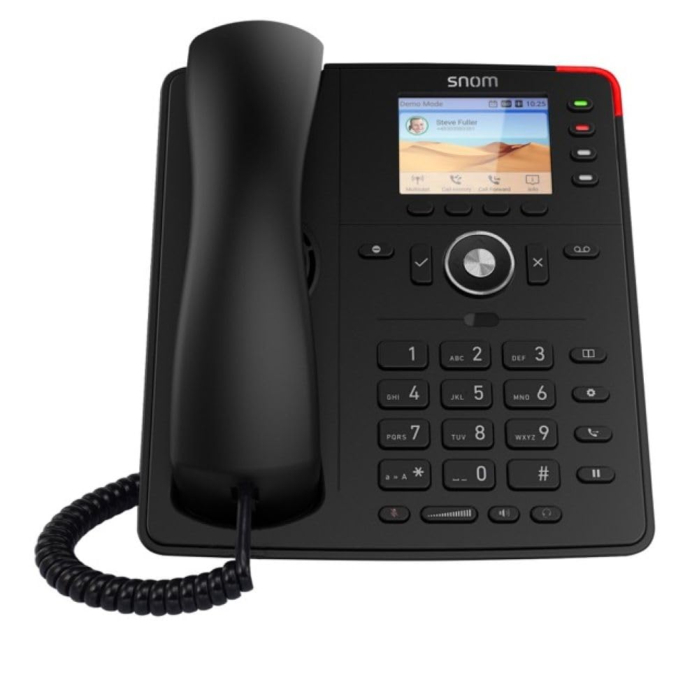 Snom D713 IP Telefon, SIP Tischtelefon (2,8" TFT-Farbdisplay 320 x 240 Pixel, 4 Programierbare Taste