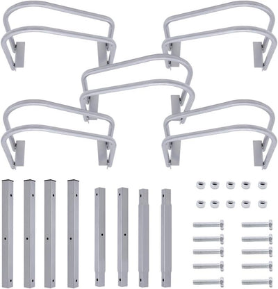 Joparri Fahrradständer für 5 Fahrräder, 35-55 mm Reifenbreite, Mehrfachständer Aufstellständer Boden