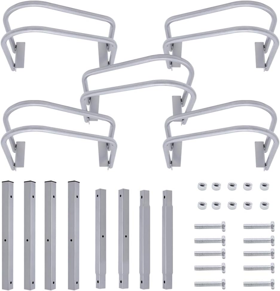 Yakimz Fahrradständer für 5 Fahrräder, 35-55 mm Reifenbreite, Mehrfachständer Aufstellständer Bodenp