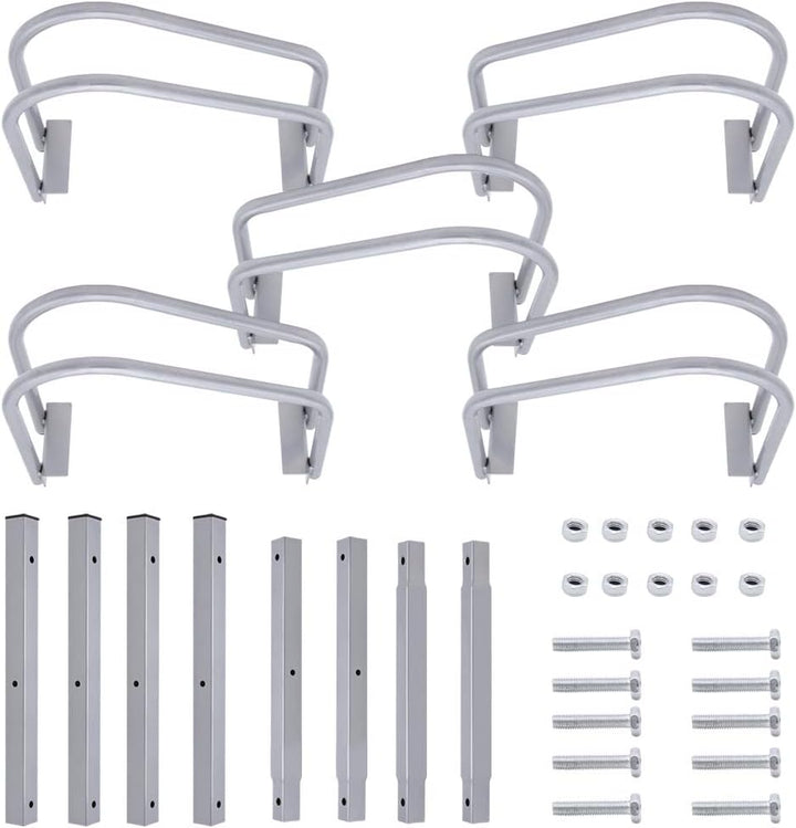 Yakimz Fahrradständer für 5 Fahrräder, 35-55 mm Reifenbreite, Mehrfachständer Aufstellständer Bodenp