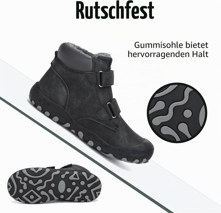 Mishansha Kinder Winterschuhe Warm Gefüttert Winterstiefel Jungen Mädchen Schneestiefel Outdoor Ruts