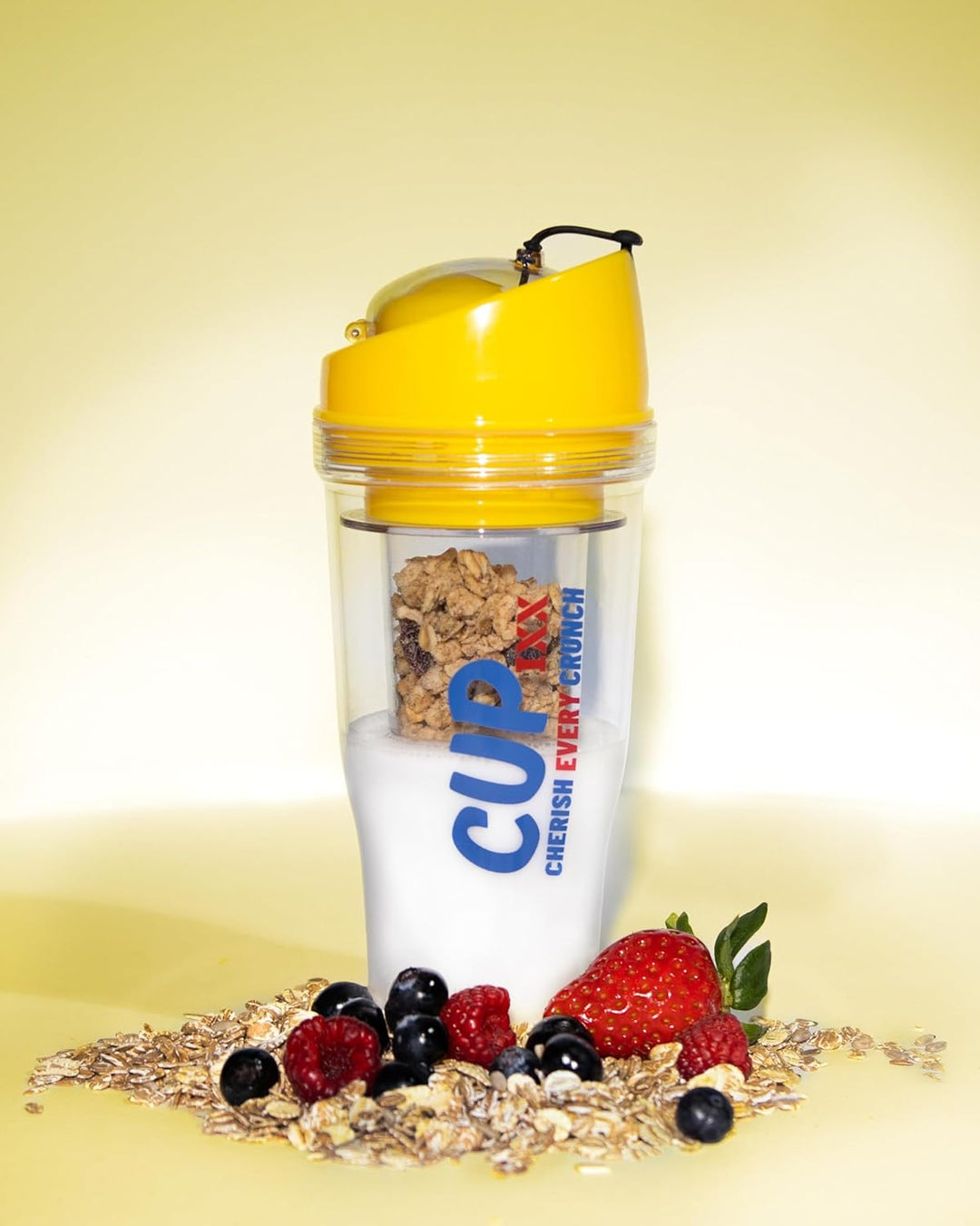 Generisch Müslibecher für Unterwegs für Cornflaks Müsli CerealCup to Go ohne Löffel Tragbar Cupixx (