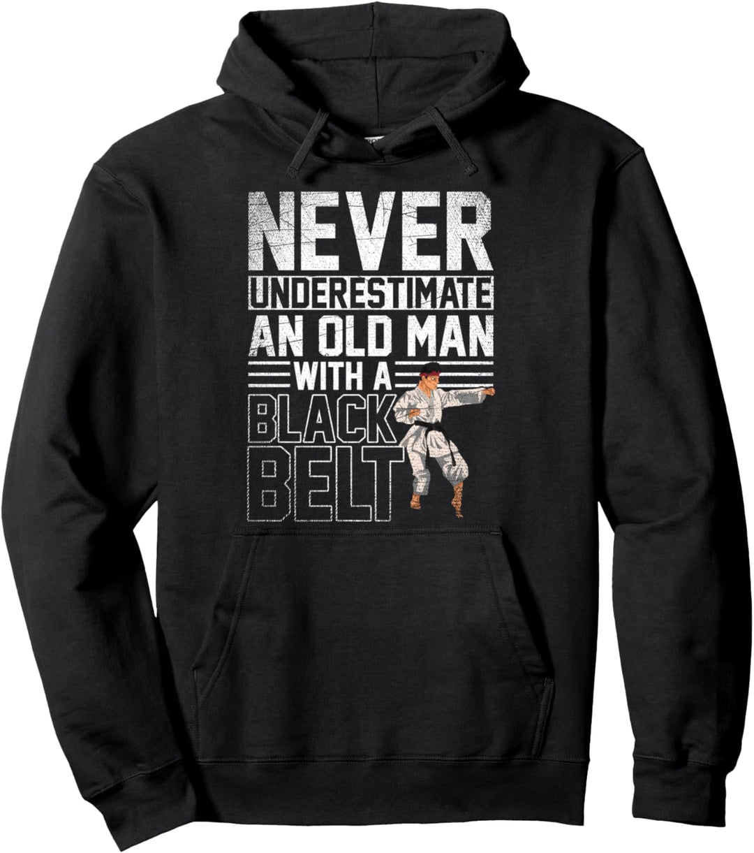 Unterschätze niemals einen alten Mann beim Judo Opa Pullover Hoodie