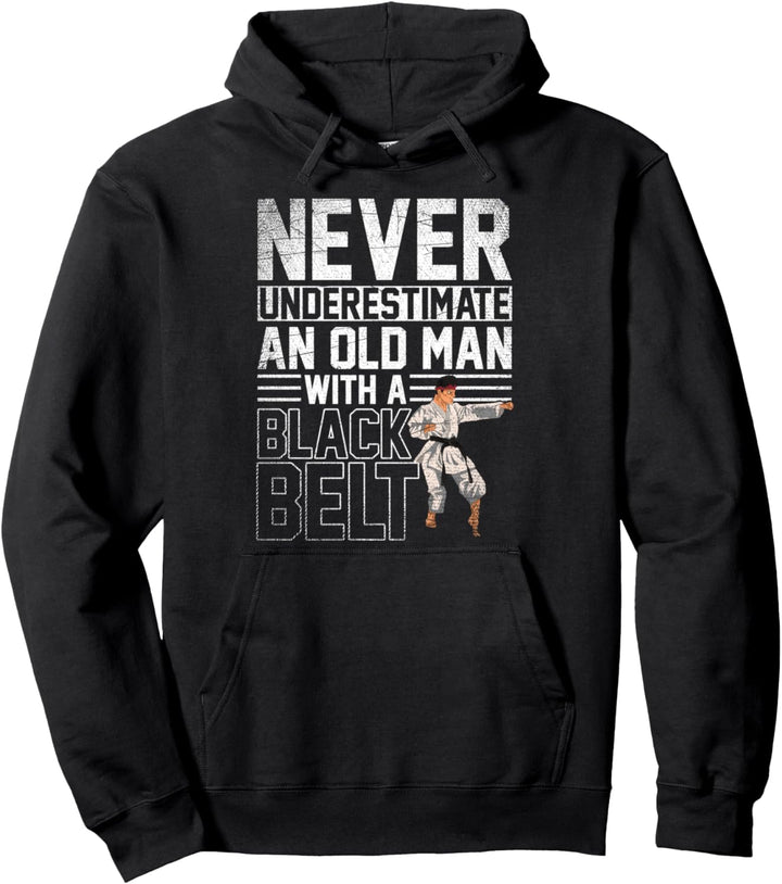 Unterschätze niemals einen alten Mann beim Judo Opa Pullover Hoodie