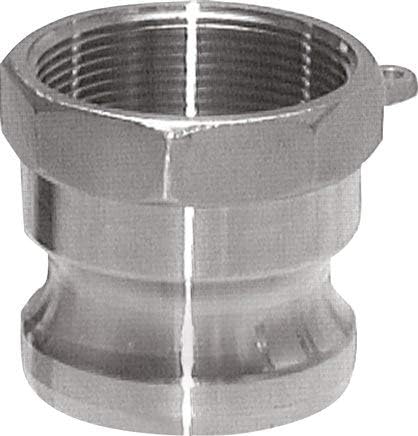 Kamlock-Stecker (A) Rp 2"(IG), Edelstahl (1.4408) Werkstoff:Edelstahl (1.4408) Gewinde:Rp 2" PN:18
