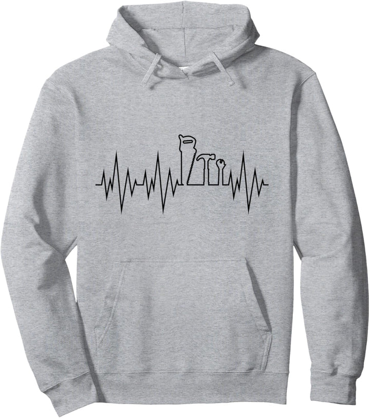 Werkzeug Herzschlag Handwerker Schreiner Tischler Geschenk Pullover Hoodie
