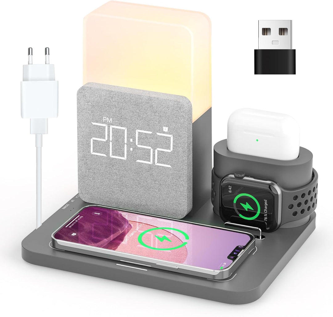 Wireless Charger, COLSUR 3 in 1 Induktive Ladestation 15W Kabelloses Ladegerät für i Watch Series SE