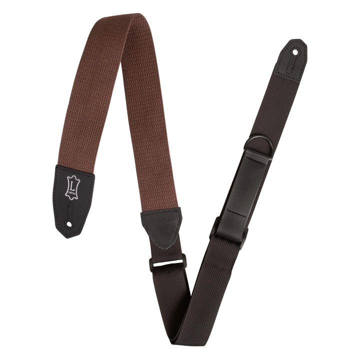 Levy's MRHC-BRN Gitarrengurt Right Height Cotton 2" - Brown Braun, Braun