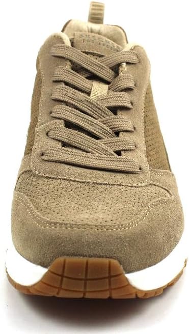 Skechers UNO Stand On Air Herren Turnschuhe 40 EU Taupe Leather Mesh Trim, 40 EU Taupe Leather Mesh