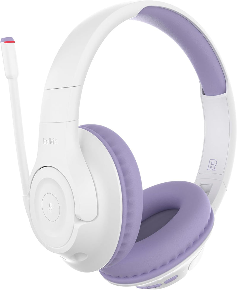 Belkin SoundForm Inspire kabelloser Over-Ear-Kopfhörer für Kinder, On-Ear-Kopfhörer für Mädchen und