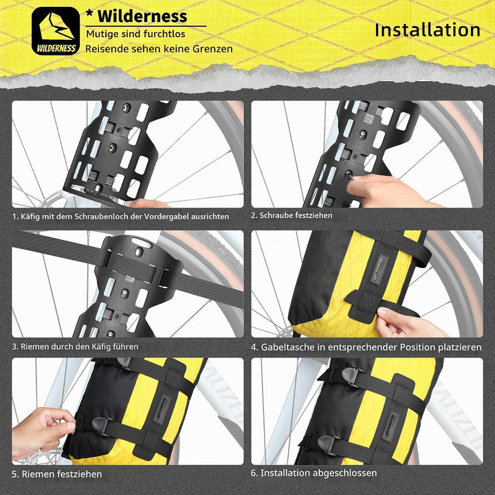 Rhinowalk Fahrrad-Vordergabeltasche, wasserdichte Fahrrad-Gepäcktasche, Satteltasche, Gabeltasche, G