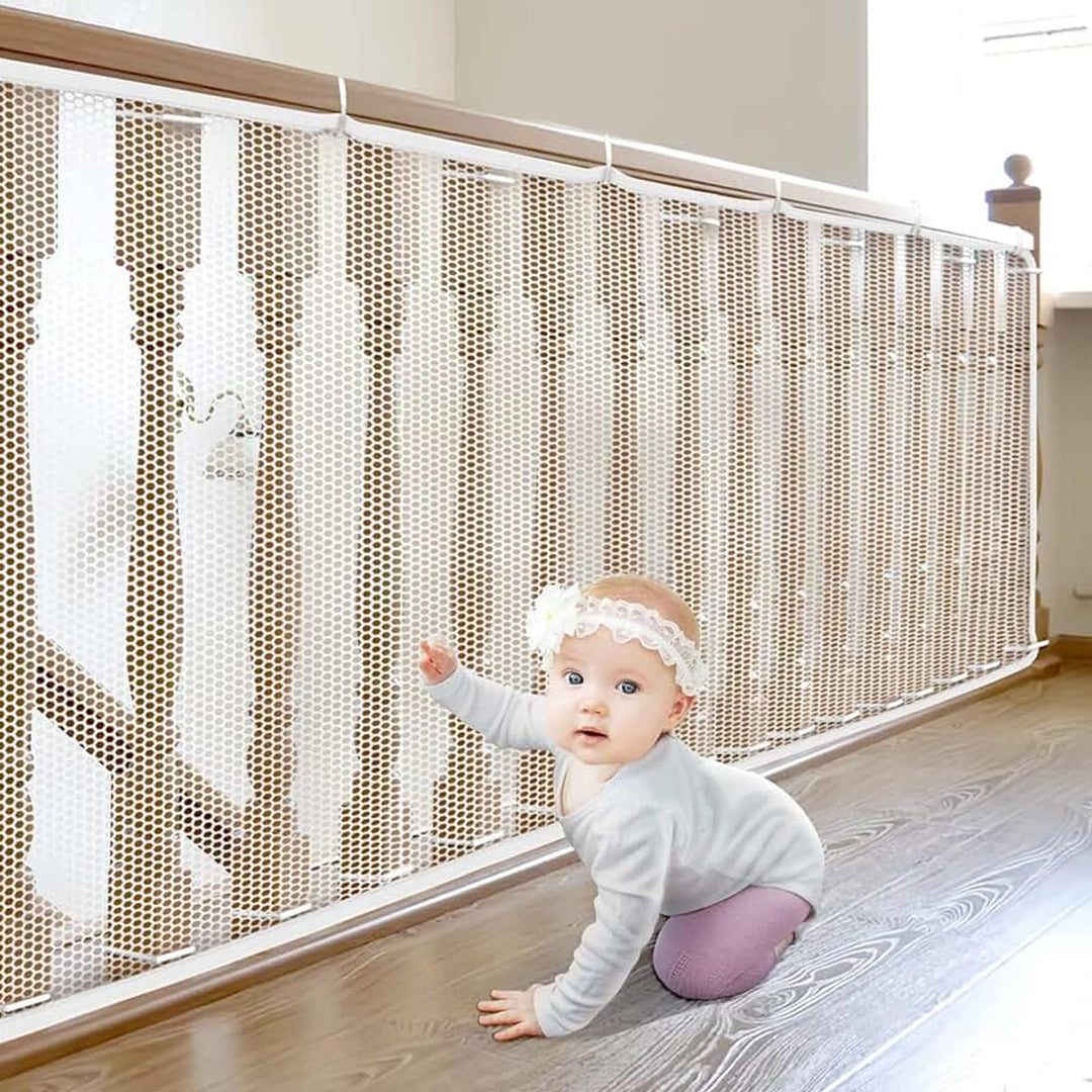 Treppen Schutznetz,4.5 Meter Kinder Sicherheitsnetz,Treppengeländer Sicherheitsnetz,Baby Balkonnetz,