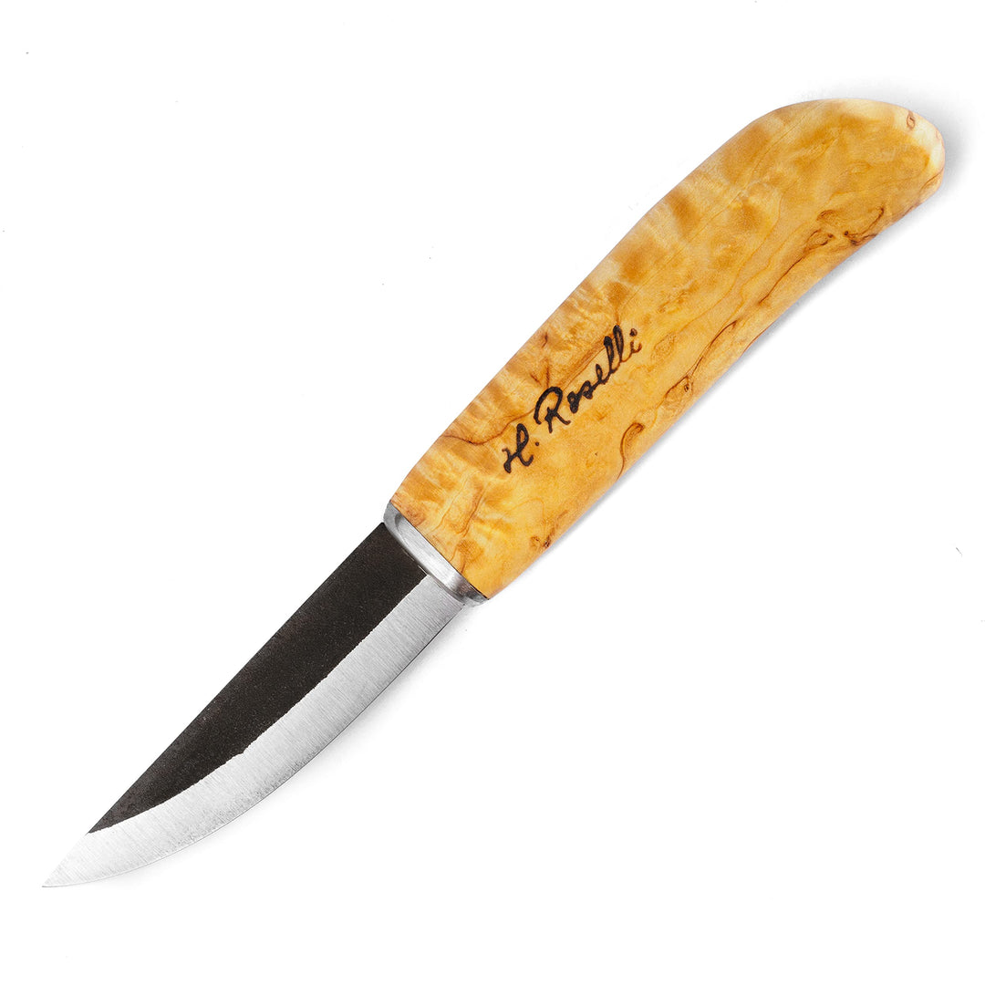 H. Roselli R110 Tischlermesser Holz bearbeiten Schneiden DIY, Carbonstahl 9 cm Birke - Carbonstahl,