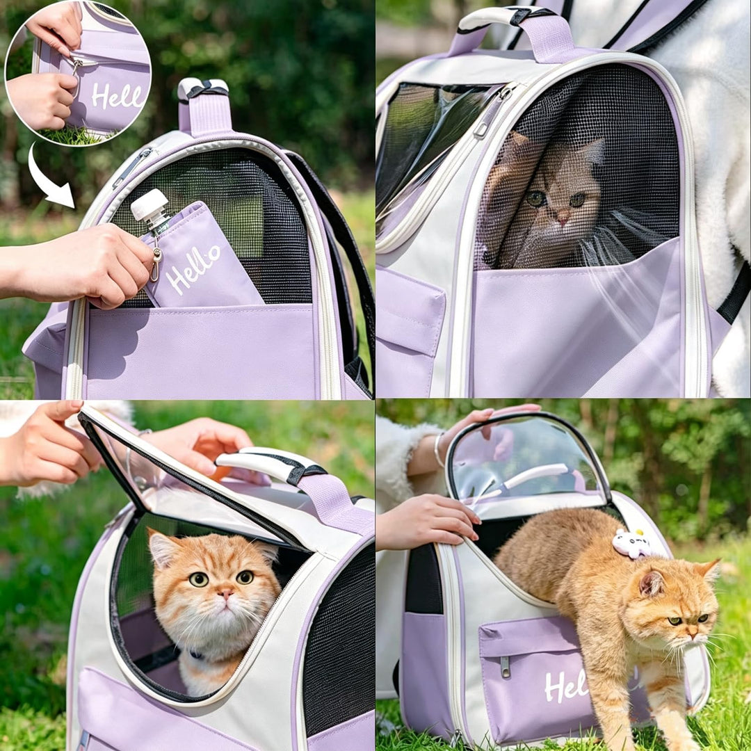 HundeRucksack und KatzenRucksack für Kleine Haustiere, Haustier Rucksack mit Netzfenster, Hunderucks