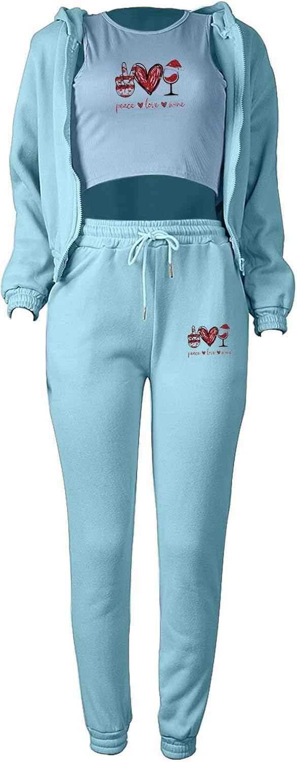 Sportanzüge für Damen 2 Stück Sport Freizeit Sweatshirt Jogginghose Zweiteiler Training Jogging Zwei