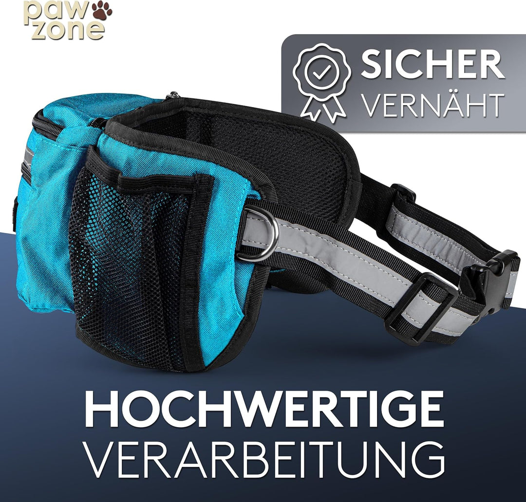 PAWZONE Futterbeutel Hunde - Leckerlibeutel für Hunde - Bauchtasche für Hunde Zubehör - Leckerlitasc