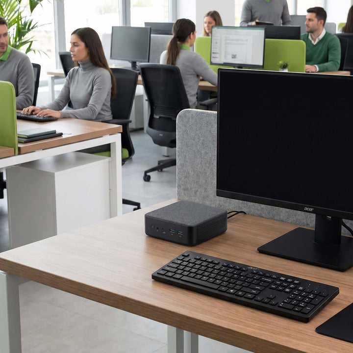 Acer Veriton NUC | N100 | RAM: 8GB | SSD: 250GB | Mini PC | Schwarz | Stoffdeckel | Windows 11 Pro |