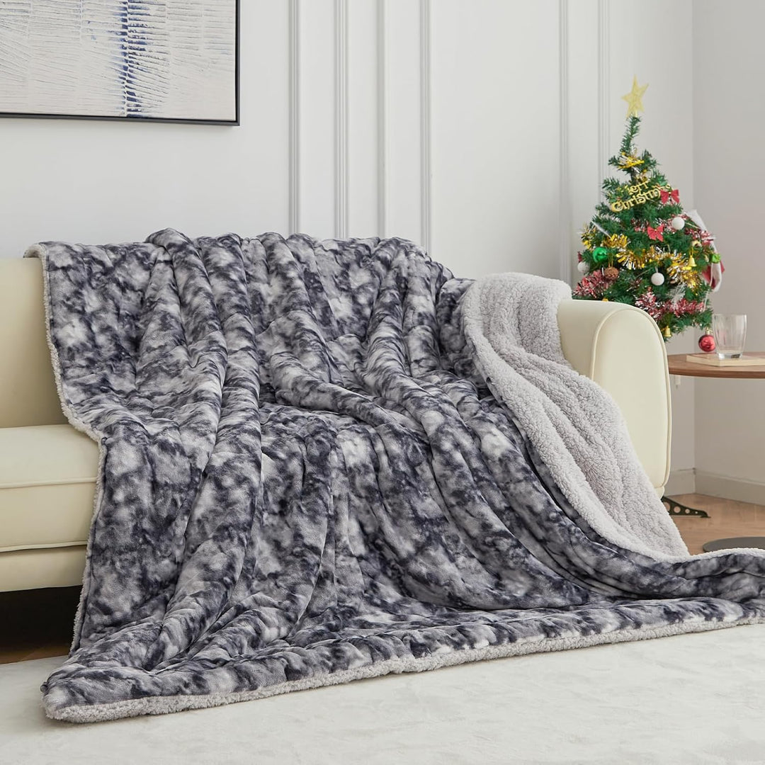CHOSHOME Kuscheldecke Flauschig Kunstfelldecke Warm Sherpa Decke Grosse Weiche Flauschige Decke Dick