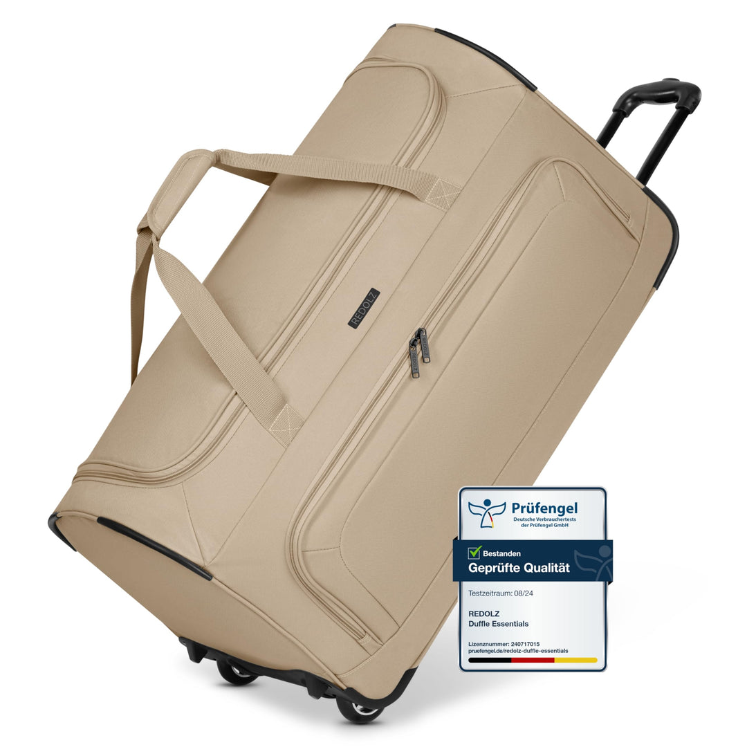 REDOLZ grosse L Trolley-Reisetasche mit Rollen 71 cm | 81 Liter | für Männer & Frauen (Duffle Essent