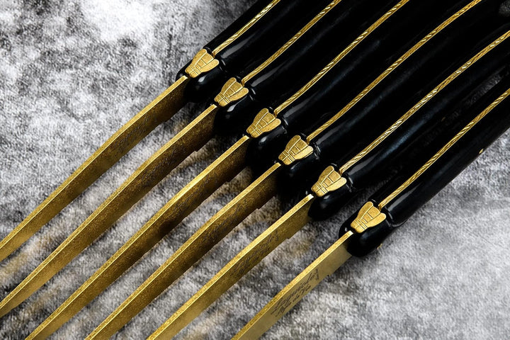 Laguiole Style de Vie Steakmesser Prestige Line, 6-teilig, Golden, Golden