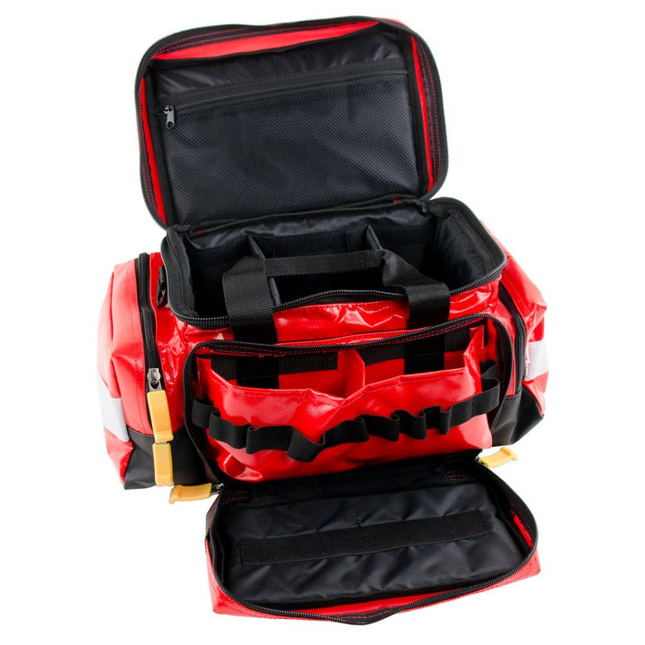 Kleine Notarzttasche "Lüttich" rot, aus wasserdichtem Planenmaterial, 43 x 21 x 27 cm klein wasserdi