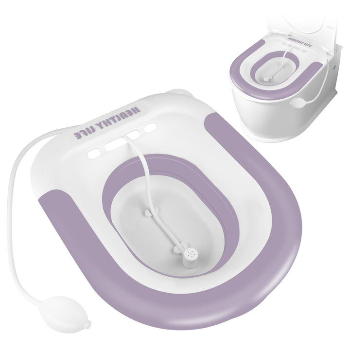 Sitzbad für Toilette, Bidet Einsatz für Toilette mit Spülung, Faltbares Sitzbadewanne Erwachsene, Si