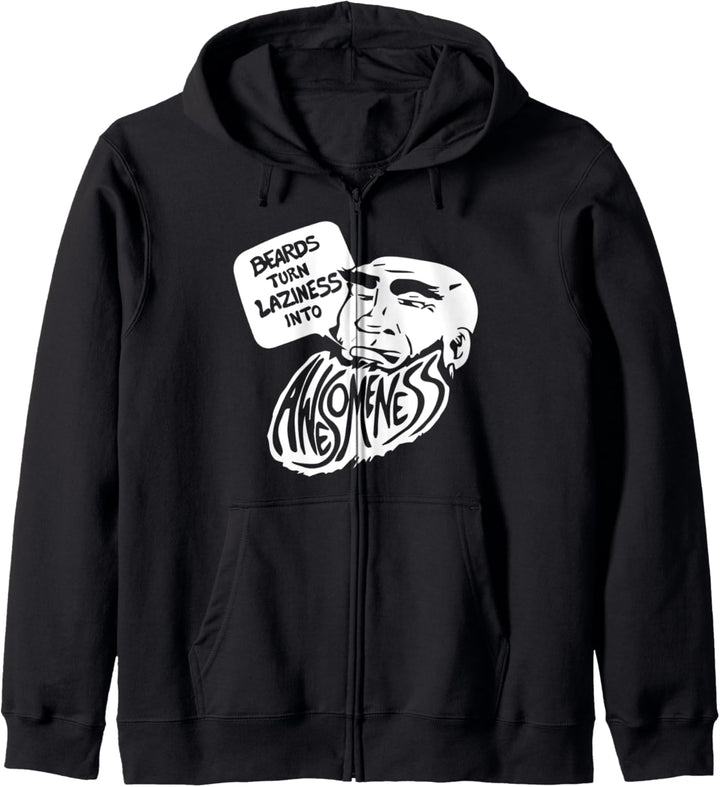 Ein Bart verwandelt Faulheit in ein tolles Bart geschenk Kapuzenjacke