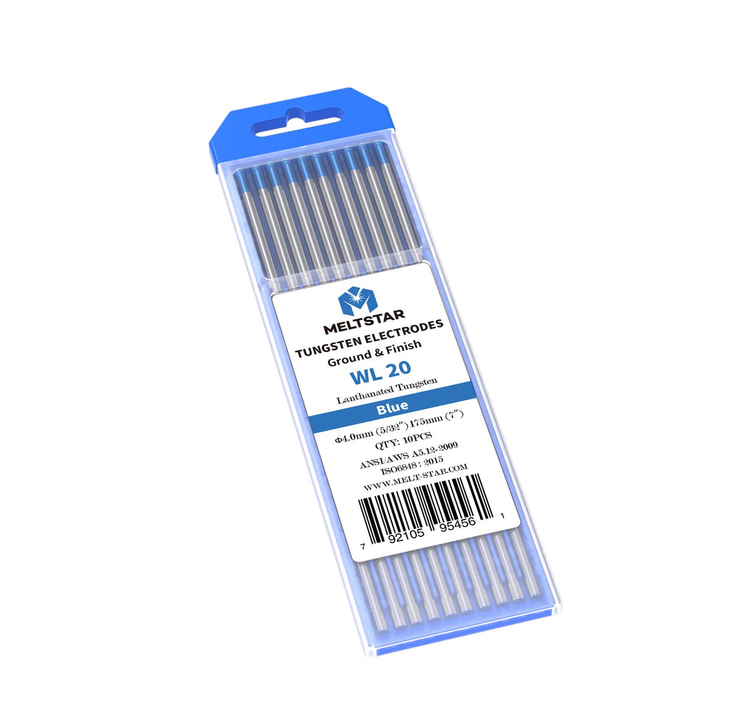 MELTSTAR WL20 blau 2% Lanthanoxid WIG Wolframelektrode Elektrode Ø4.0 x 175MM 10 Stückund strahlungs