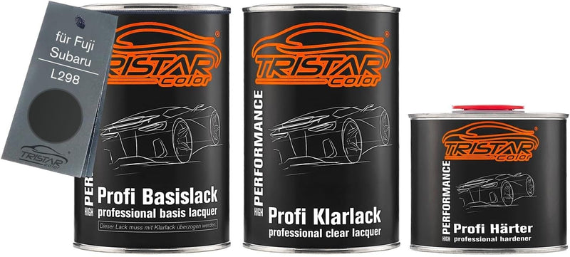 TRISTARcolor Autolack Set Dose spritzfertig für Fuji/Subaru L298 Charcoal Black Perl Metallic Basisl