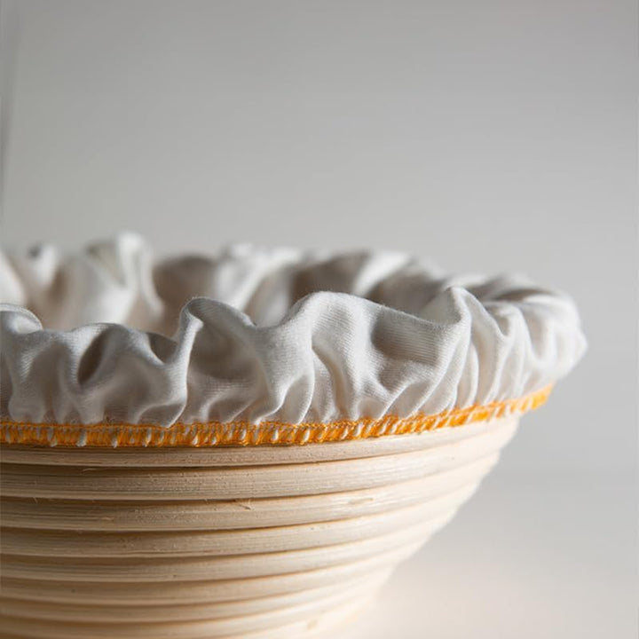 Marcel Paa - Premium Gärkorb-Set rund, 20 cm Durchmesser, Gärkörbchen aus Peddigrohr zum Brot backen