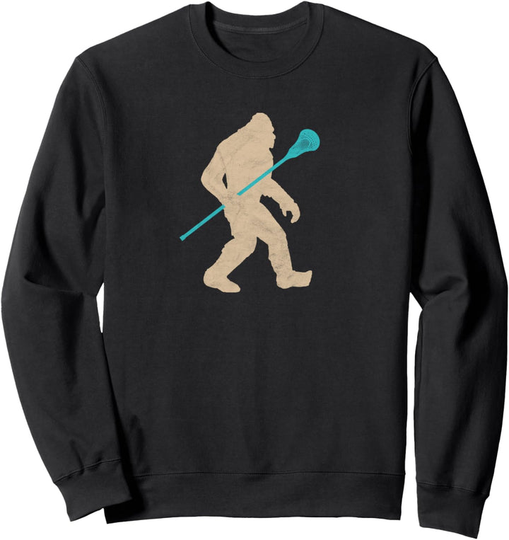Bigfoot Lacrosse Stick Vintage Lustig Lax Sweatshirt
