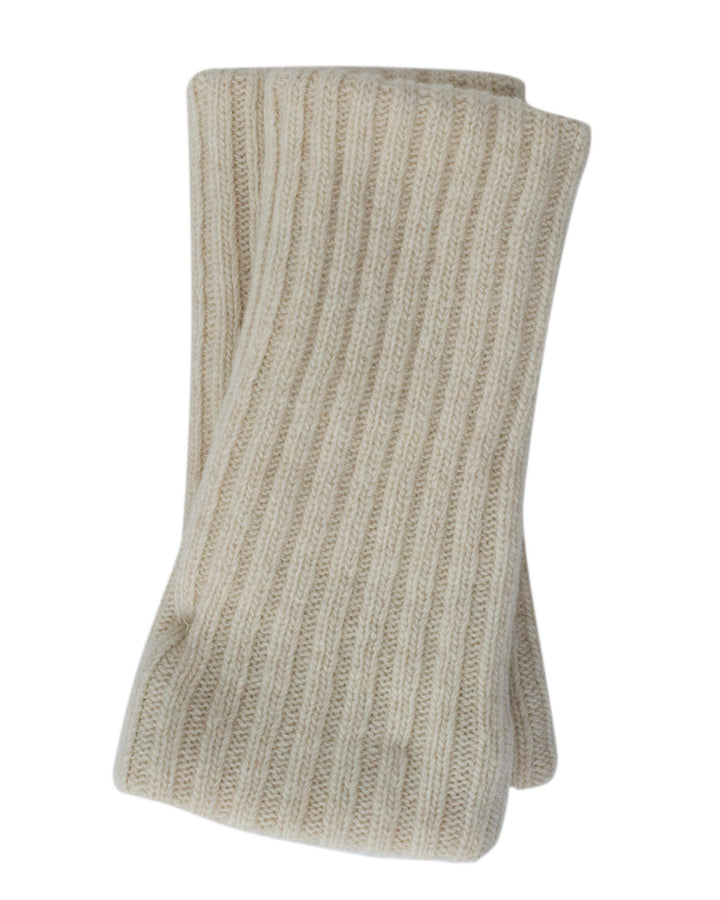 Ganterie, Merino Armwärmer/Pulswärmer, 100% Wolle Beige, Beige