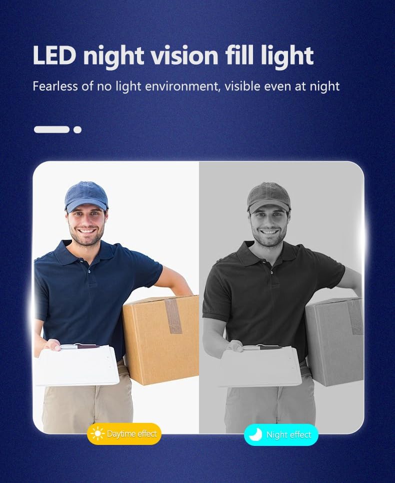 Kabellose Türklingel mit Kamera und 4,3 Zoll Bildschirm ohne WLAN und App, wasserdichte Aussentürkli