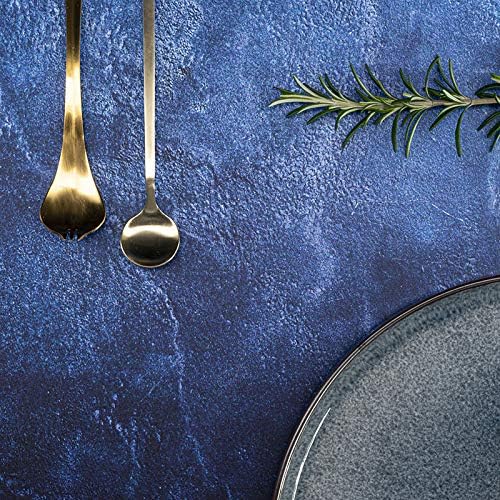Bresser Fotostudio Flat Lay Fotohintergrund - 60x60cm - Abstract Dark Blue, Abstract Dark Blue