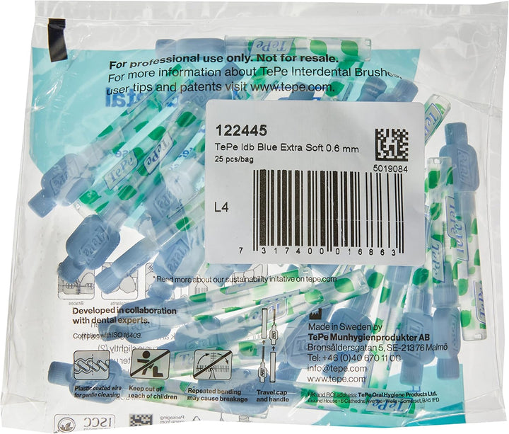 TePe Interdentalbürsten X-soft HELLBLAU 0,6 mm, 25 Stück Single, Single