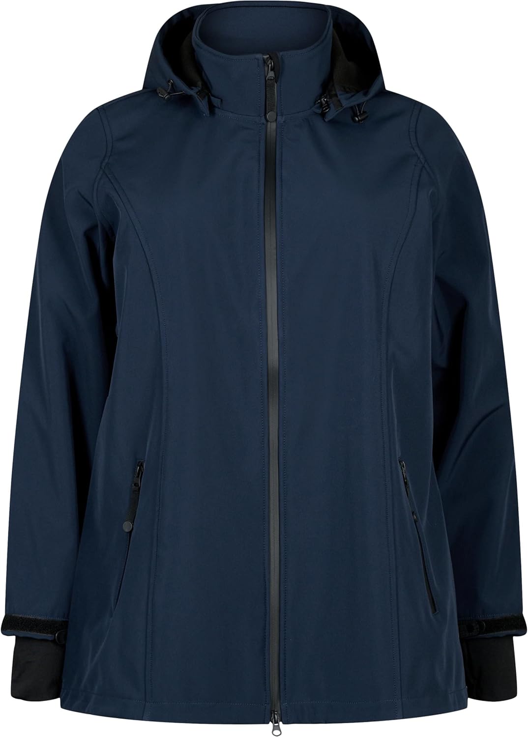 Zizzi Damen Grosse Grössen Softshell Jacke Kurz Kapuze Gr 46-48 Night Sky, 46-48 Night Sky