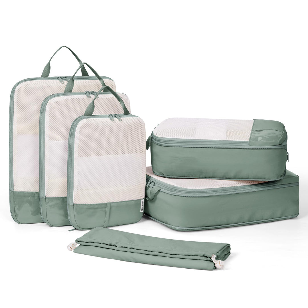 Narwey Koffer Organizer Set, Compression Packing Cubes Backpack, Kompression Packwürfel Rucksack and