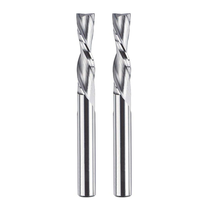 SpeTool 2 Stück Spiralnutfräser 8mm Schaft Downcut 32mm Schnittlänge Nutfräser Spiralfräser 2 Flöten