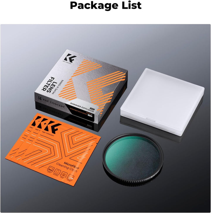 K&F Concept Nano-K Serie Shimmer Diffusion Filter 52mm aus Optisches Glas mit 18 Schichten Nano-Besc