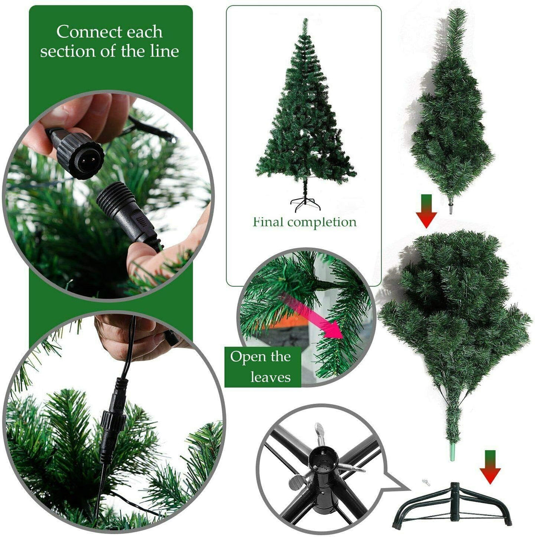 4ft/120cm Prelite Künstlicher Weihnachtsbaum Alaskan Pine Schwarz 230 Spitzen Xmas Home Dekorationen