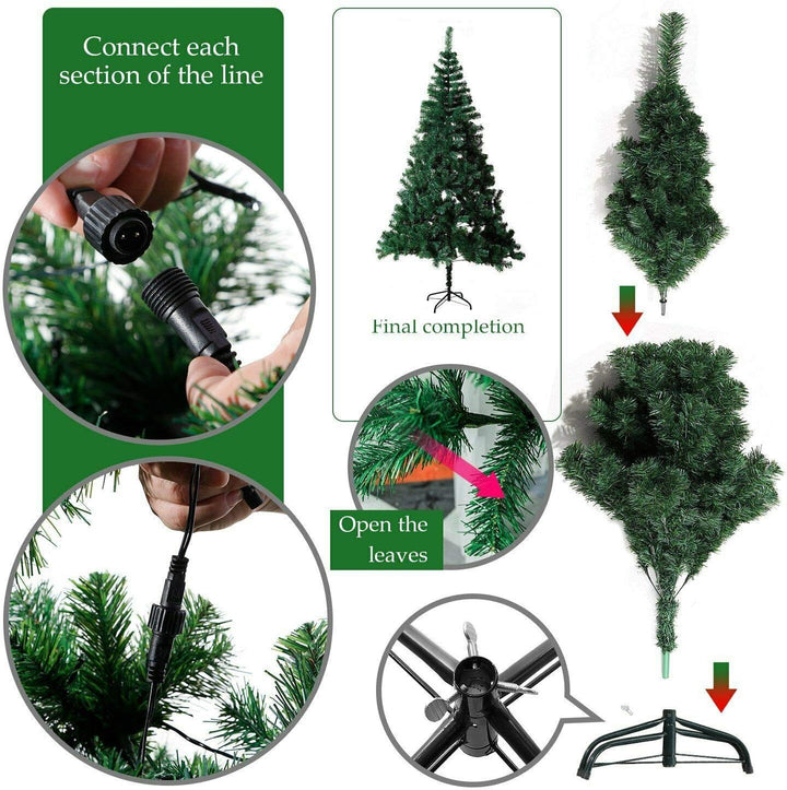 4ft/120cm Prelite Künstlicher Weihnachtsbaum Alaskan Pine Schwarz 230 Spitzen Xmas Home Dekorationen