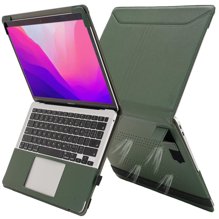 TYTX Kompatibel mit MacBook Air 13,6 Zoll Hülle, PU-Leder MacBook Air Hülle für Modell M4 A3240 M3 A