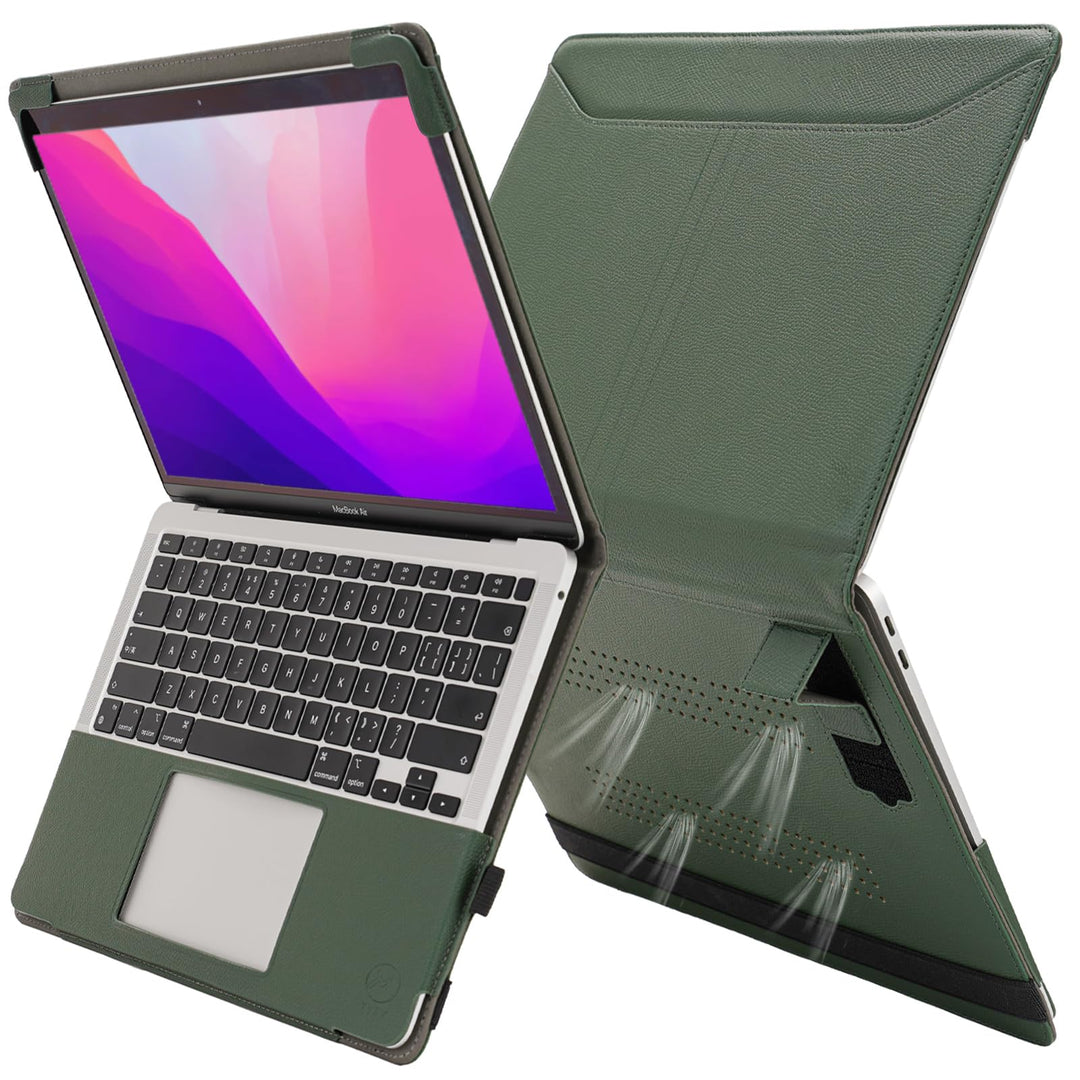 TYTX Kompatibel mit MacBook Air 13,6 Zoll Hülle, PU-Leder MacBook Air Hülle für Modell M4 A3240 M3 A