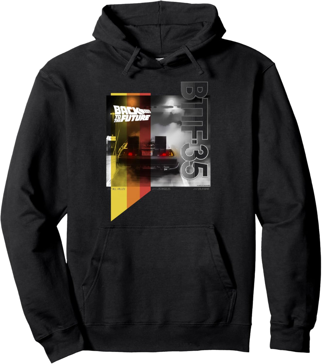 Back To The Future 35th Anniversary DeLorean Smoke Pullover Hoodie