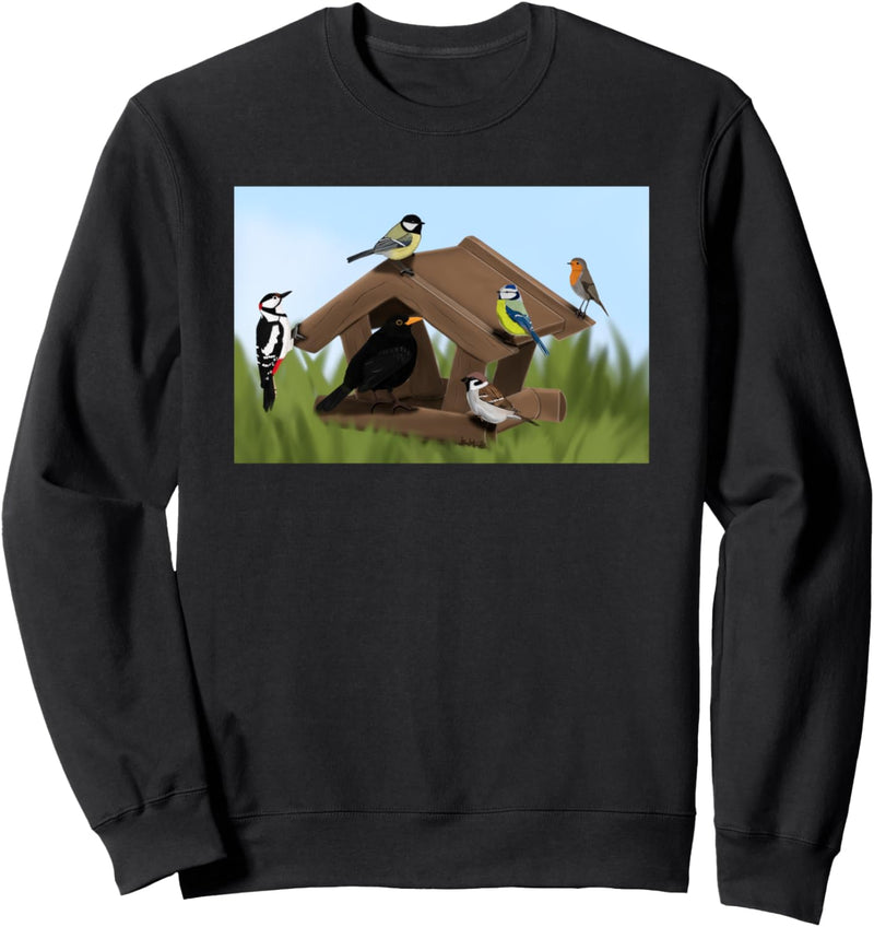 Gartenvögel im Frühling Vogelbeobachter Biologe Tierfreund Sweatshirt