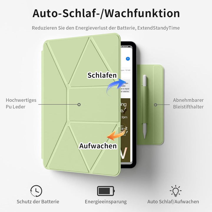 Magnetisch Hülle für iPad (A16) 11. Generation 11 Zoll 2025, iPad 10. Generation 10,9 Zoll 2022, Sch