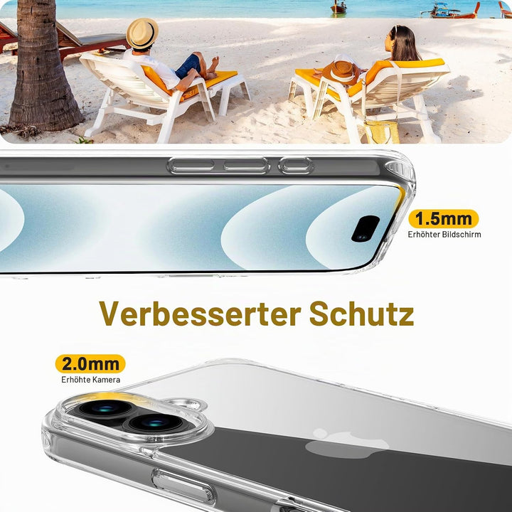GOODVISH Handykette für iPhone 16 Hülle mit Band (6.1") | Kameraschutz und Bildschirmschutz | | Neck