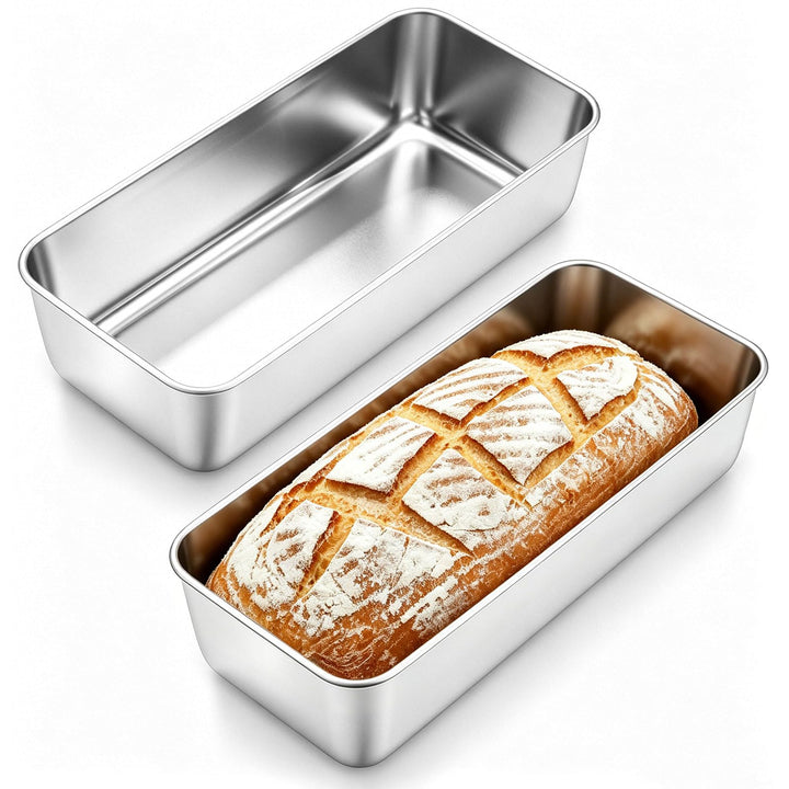 Kastenform Gross Rechteckig 2 Stück Brotbackform Edelstahl Brotform 32x14x6 cm Kastenbackform Backfo
